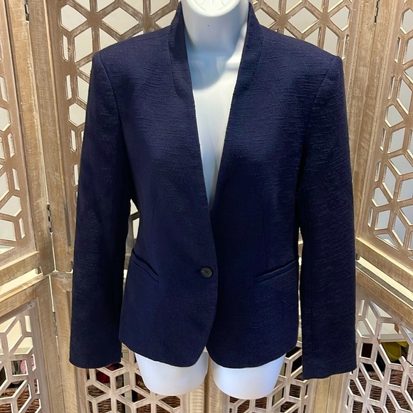Ann Taylor Textured Collared Blazer - Picture 1 of 10